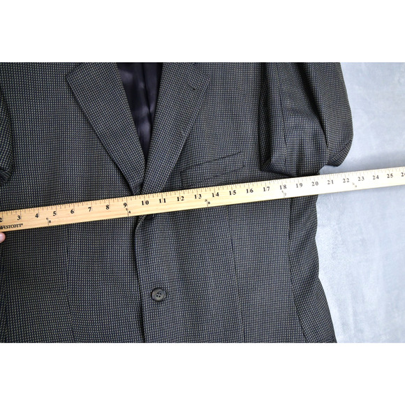 Joseph Abboud Blazer Men's 40R Gray Gingham Sport Coat Jacket - Picture 10 of 11